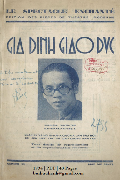 Gia Đình Giáo Dục (NXB Lê Cường 1934) - Lê Hoàng Bút, 40 Trang