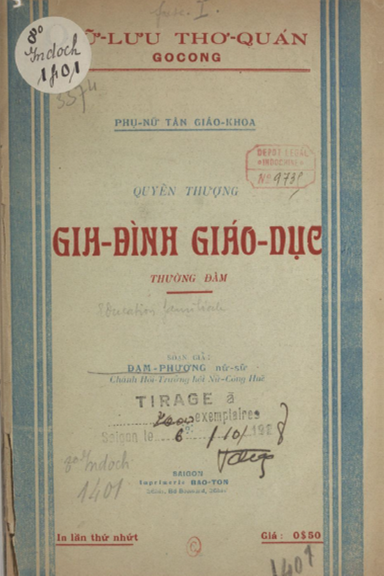 Gia Đình Giáo Dục Quyển Thượng (NXB Nữ Lưu Thơ Quán 1928) - Đạm Phương, 58 Trang