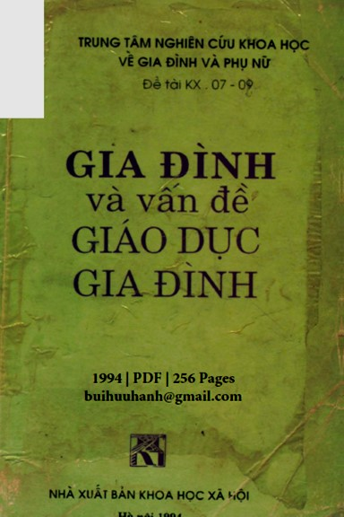 Gia Đình Và Vấn Đề Giáo Dục Gia Đình (NXB Khoa Học Xã Hội 1994) - Lê Thi, 256 Trang