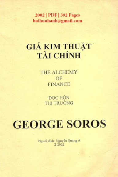 Giả Kim Thuật Tài Chính (NXB Văn Hóa Thông Tin 2002) - George Soros, 392 Trang