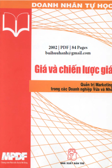 Giá Và Chiến Lược Giá (NXB Trẻ 2002) - Nguyễn Quỳnh Chi, 84 Trang