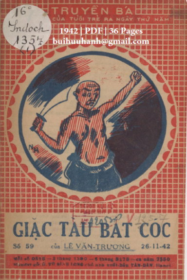 Giắc Tàu Bắt Cóc Tập 1 (NXB Tân Dân 1942) - Lê Văn Trương, 36 Trang