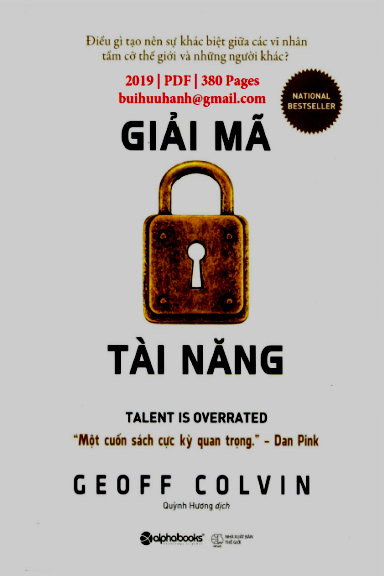 Giải Mã Tài Năng (NXB Thế Giới 2019) - Geoff Colvin, 380 Trang