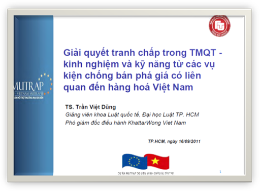 Giải Quyết Tranh Chấp Trong Thương Mại Quốc Tế - Trần Việt Dũng, 53 Trang