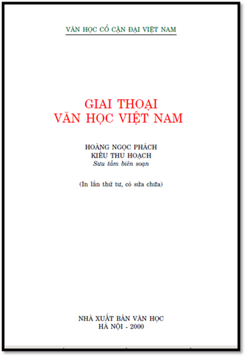 Giai Thoại Văn Học Việt Nam (NXB Văn Học 2000) - Hoàng Ngọc Phách, 77 Trang
