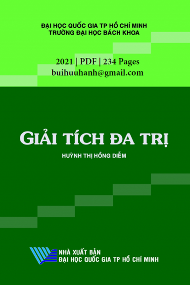 Giải Tích Đa Trị (NXB Đại Học Quốc Gia 2021) - Huỳnh Thị Hồng Diễm, 234 Trang