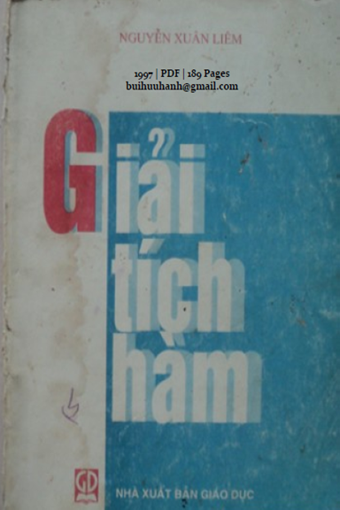 Giải Tích Hàm (NXB Giáo Dục 1997) - Nguyễn Xuân Liêm, 189 Trang