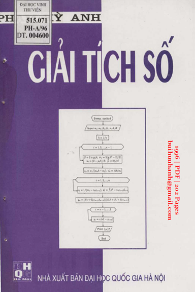 Giải Tích Số (NXB Đại Học Quốc Gia 1996) - Phạm Kỳ Anh, 202 Trang