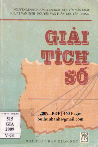 Giải Tích Số (NXB Giáo Dục 2009) - Nguyễn Minh Chương, 460 Trang