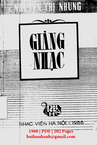 Giảng Nhạc (NXB Hà Nội 1988) - Nguyễn Thị Nhung, 202 Trang