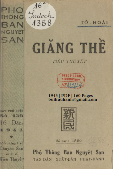 Giăng Thề (NXB Tân Dân 1943) - Tô Hoài, 160 Trang