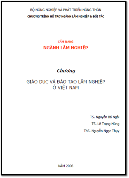 Giáo Dục Và Đào Tạo Lâm Nghiệp Ở Việt Nam (NXB Giao Thông Vận Tải 2006) - Nguyễn Bá Ngải, 125 Trang