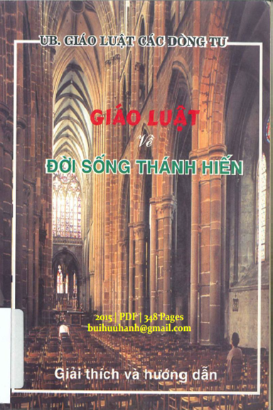Giáo Luật Về Đời Sống Thánh Hiến (NXB Học Viện Đa Minh 2015) - Nguyễn Trường Tam, 348 Trang