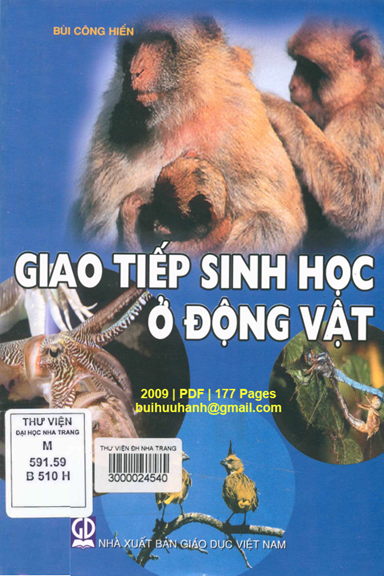 Giao Tiếp Sinh Học Ở Động Vật (NXB Giáo Dục 2009) - Bùi Công Hiển, 177 Trang
