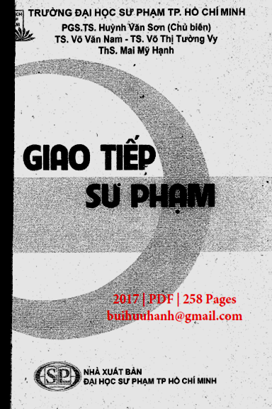 Giao Tiếp Sư Phạm (NXB Đại Học Sư Phạm 2017) - Huỳnh Văn Sơn, 258 Trang