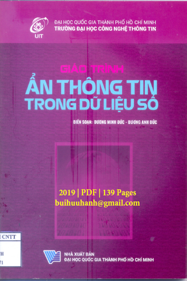 Giáo Trình Ẩn Thông Tin Trong Dữ Liệu Số Và Ứng Dụng (NXB Đại Học Quốc Gia 2019) - Dương Minh Đức