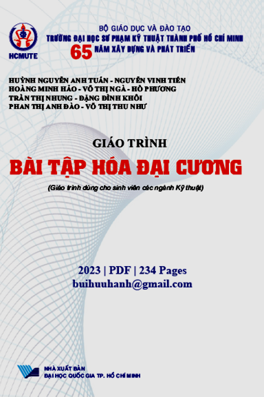 Giáo Trình Bài Tập Hóa Đại Cương (NXB Đại Học Quốc Gia 2023) - Nguyễn Vinh Tiến, 234 Trang