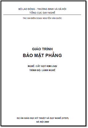 Giáo Trình Bào Mặt Phẳng (NXB Hà Nội 2008) - Nguyễn Văn Quốc, 88 Trang