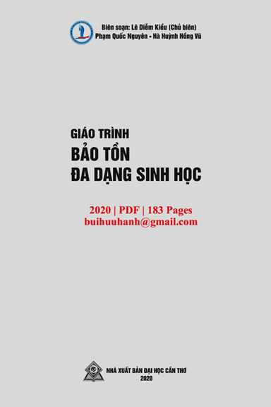 Giáo Trình Bảo Tồn Đa Dạng Sinh Học (NXB Đại Học Cần Thơ 2020) - Lê Diễm Kiều, 183 Trang