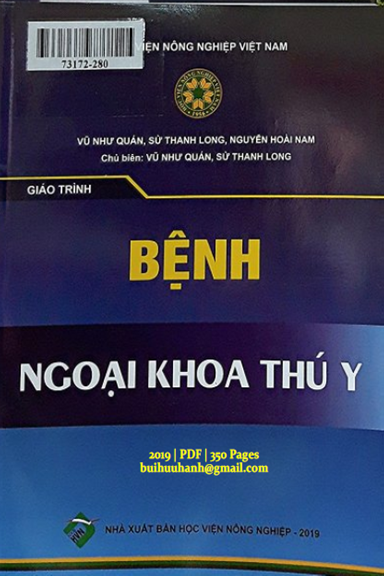 Giáo Trình Bệnh Ngoại Khoa Thú Y (NXB Học Viện Nông Nghiệp 2019) - Vũ Như Quán, 350 Trang