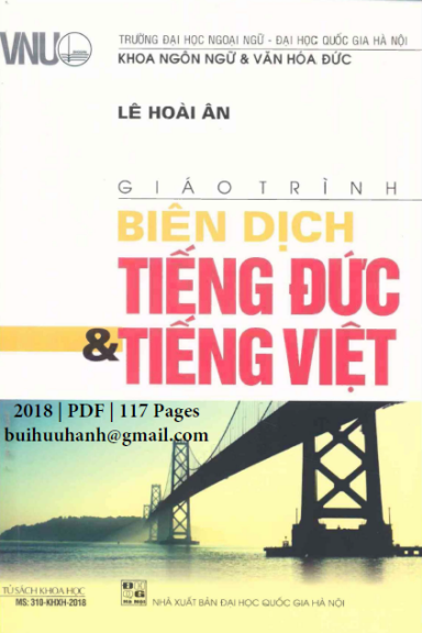 Giáo Trình Biên Dịch Tiếng Đức Và Tiếng Việt (NXB Đại Học Quốc Gia 2018) - Lê Hoài Ân, 117 Trang