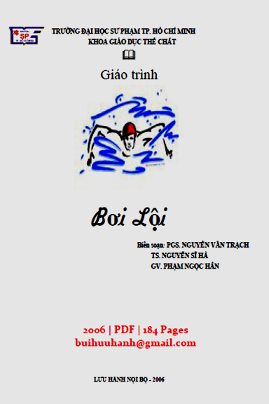 Giáo Trình Bơi Lội (NXB Đại Học Sư Phạm 2006) - Nguyễn Văn Trạch, 184 Trang