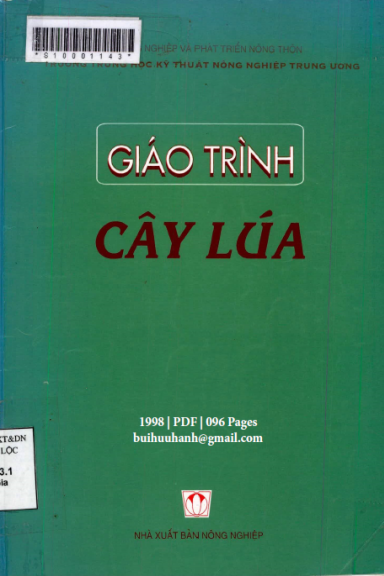 Giáo Trình Cây Lúa (NXB Nông Nghiệp 1998) - Nhiều Tác Giả, 96 Trang