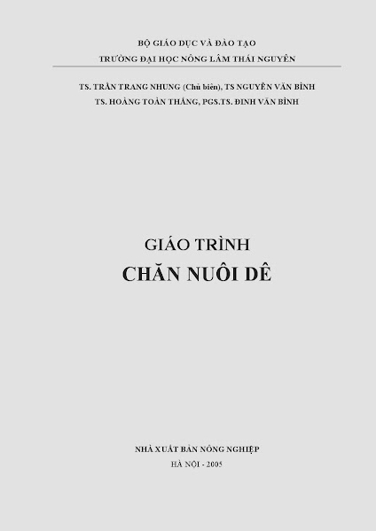 Giáo Trình Chăn Nuôi Dê (NXB Nông Nghiệp 2005) - Trần Trang Nhung, 136 Trang