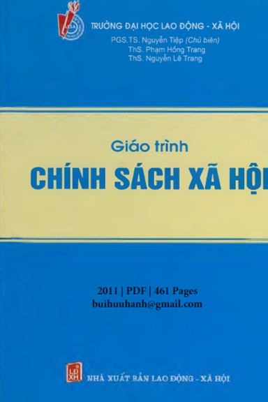 Giáo Trình Chính Sách Xã Hội (NXB Lao Động Xã Hội 2011) - Nguyễn Tiệp, 461 Trang