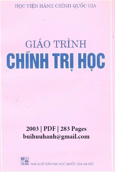 Giáo Trình Chính Trị Học (NXB Đại Học Quốc Gia 2003) - Nguyễn Hữu Khiển, 283 Trang