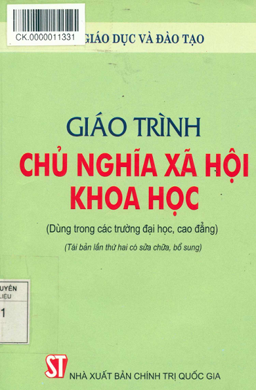 Giáo Trình Chủ Nghĩa Xã Hội Khoa Học (NXB Chính Trị 2007) - Đỗ Nguyên Phương, 299 Trang
