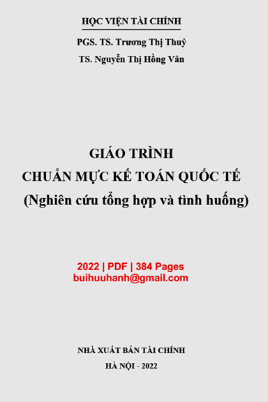 Giáo Trình Chuẩn Mực Kế Toán Quốc Tế (NXB Tài Chính 2022) - Trương Thị Thủy, 384 Trang
