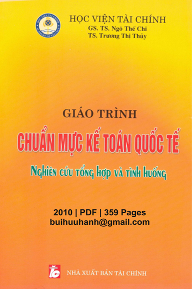Giáo Trình Chuẩn Mực Kế Toán Quốc Tế (NXB Tài Chính 2010) - Ngô Thế Chi, 359 Trang