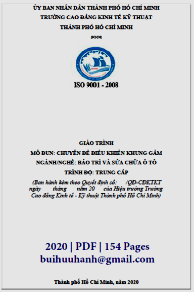Giáo Trình Chuyên Đề Điều Khiển Khung Gầm (NXB Kinh Tế Kỹ Thuật 2020) - Nguyễn Văn Toàn, 154 Trang
