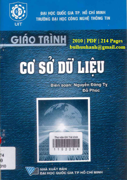 Giáo Trình Cơ Sở Dữ Liệu (NXB Đại Học Quốc Gia 2010) - Nguyễn Đăng Tỵ, 214 Trang