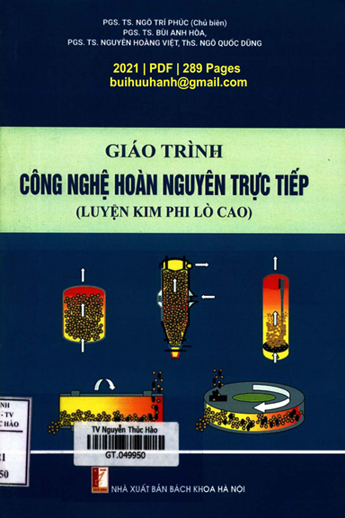 Giáo Trình Công Nghệ Hoàn Nguyên Trực Tiếp (NXB Bách Khoa 2021) - Ngô Trí Phúc, 289 Trang