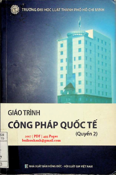Giáo Trình Công Pháp Quốc Tế Quyển 2 (NXB Hồng Đức 2017) - Trần Thị Thùy Dương, 493 Trang
