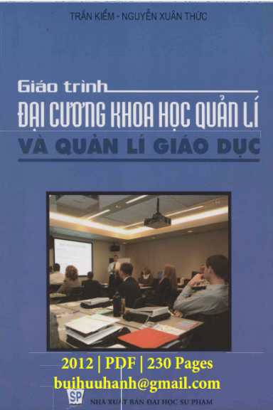 Giáo Trình Đại Cương Khoa Học Quản Lí Và Quản Lí Giáo Dục (NXB Đại Học Sư Phạm 2012) - Trần Kiểm