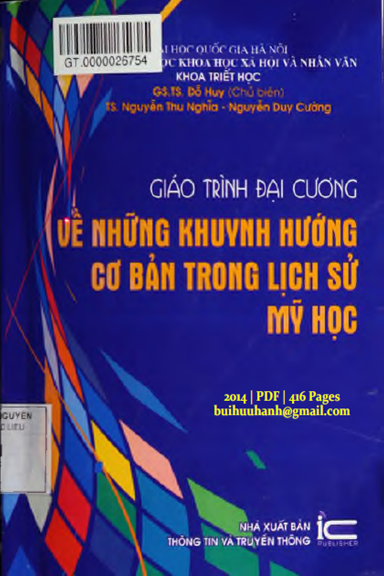 Giáo Trình Đại Cương Về Những Khuynh Hướng Cơ Bản Trong Lịch Sử Mỹ Học - Đỗ Huy, 416 Trang