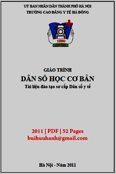Giáo Trình Dân Số Học Cơ Bản (NXB Hà Nội 2011) - Nhiều Tác Giả, 52 Trang