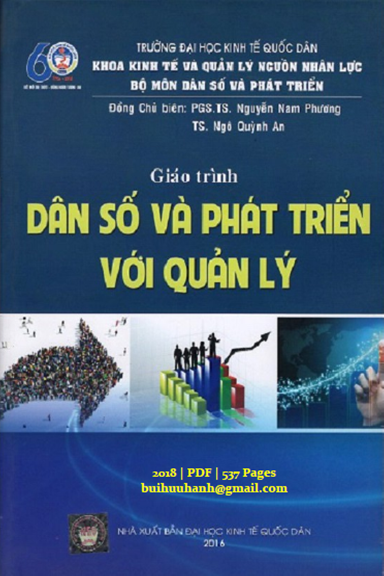Giáo Trình Dân Số Và Phát Triển Với Quản Lý (NXB Kinh Tế Quốc Dân 2018) - Nguyễn Nam Phương
