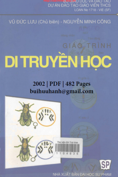 Giáo Trình Di Truyền Học (NXB Đại Học Sư Phạm 2002) - Vũ Đức Lưu, 482 Trang