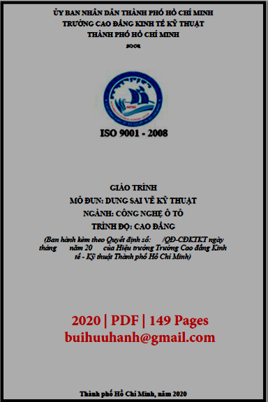 Giáo Trình Dung Sai Vẽ Kỹ Thuật-Cao Đẳng (NXB Kinh Tế Kỹ Thuật 2020) - Nguyễn Phan Khánh Tâm