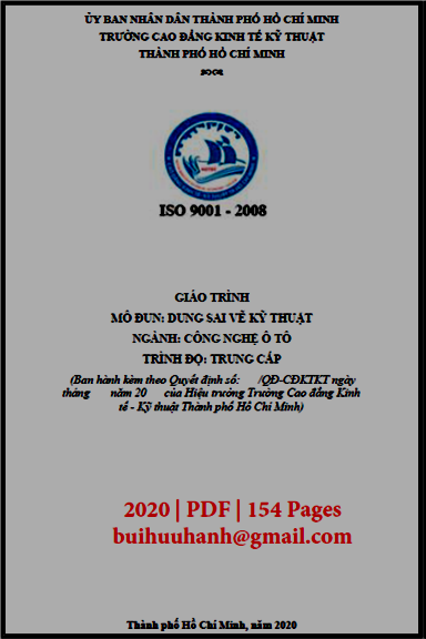 Giáo Trình Dung Sai Vẽ Kỹ Thuật-Trung Cấp (NXB Kinh Tế Kỹ Thuật 2020) - Nguyễn Phan Khánh Tâm