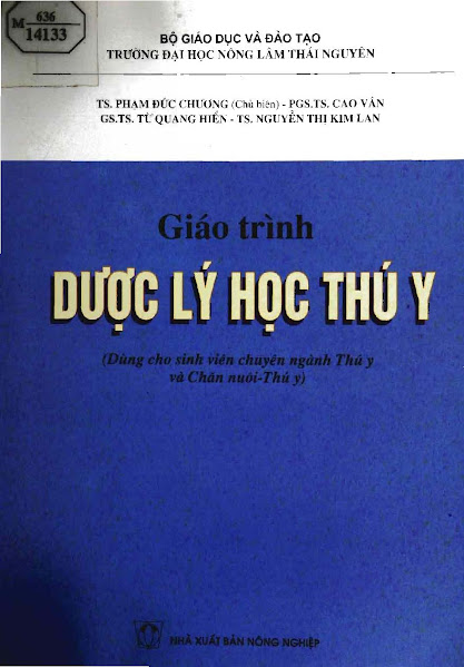 Giáo Trình Dược Lý Học Thú Y (NXB Nông Nghiệp 2003) - Phạm Đức Chương, 394 Trang