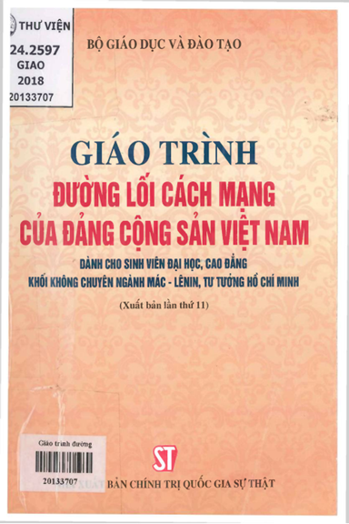 Giáo Trình Đường Lối Cách Mạng Của Đảng Cộng Sản Việt Nam (NXB Chính Trị 2018) - Nguyễn Đăng Quang