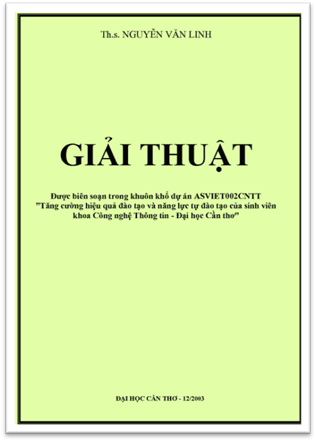Giáo Trình Giải Thuật (NXB Cần Thơ 2003) - Nguyễn Văn Linh, 109 Trang