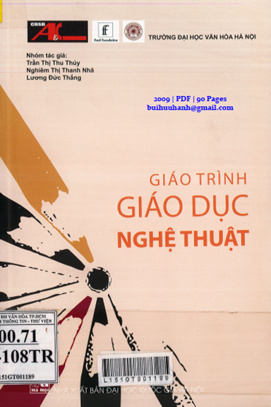 Giáo Trình Giáo Dục Nghệ Thuật (NXB Đại Học Quốc Gia 2009) - Trần Thị Thu Thủy, 90 Trang
