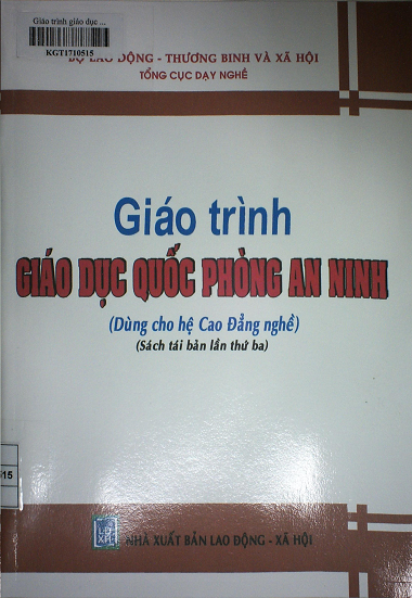 Giáo Trình Giáo Dục Quốc Phòng An Ninh (NXB Lao Động Xã Hội 2017) - Tổng Cục Dạy Nghề, 222 Trang