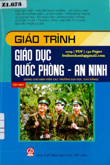 Giáo Trình Giáo Dục Quốc Phòng An Ninh Tập 1 (NXB Giáo Dục 2019) - Đào Huy Hiệp, 230 Trang